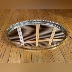 Vintage, gold mirror tray